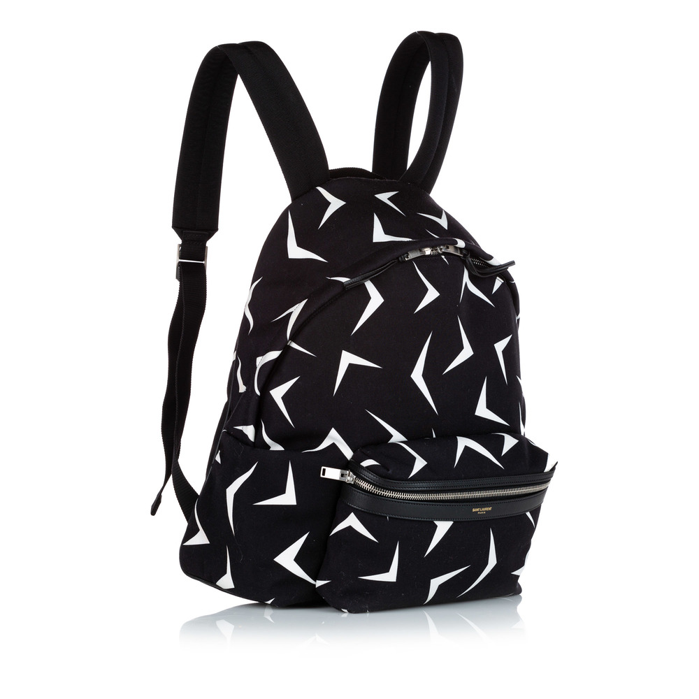 Pre-Loved Saint Laurent Boomerang Printed Canvas Backpack - Picture 2 of 7